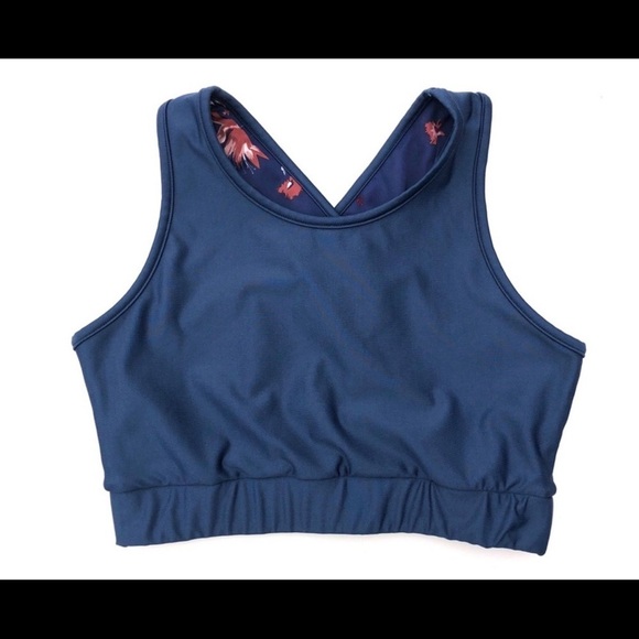 NWT Maaji Cross Sports Bra Women's Size Small Blue Strap Impact Reversib… - Picture 3 of 5